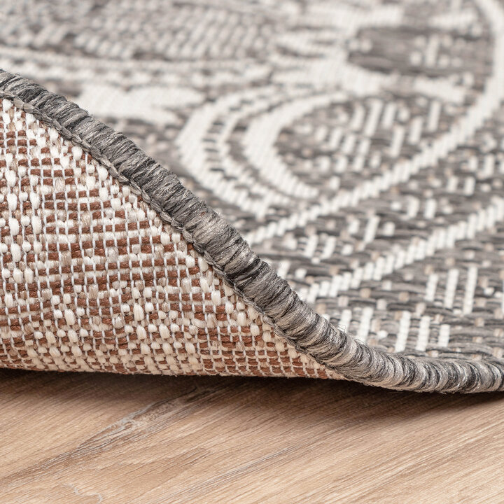 In- & Outdoor Teppich Rund - Summer Oriental Grau - 4