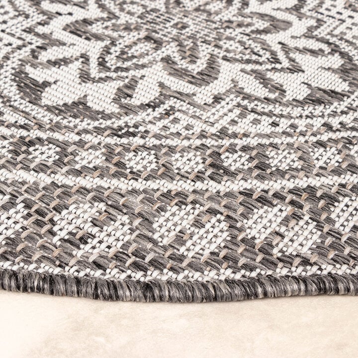 In- & Outdoor Teppich Rund - Summer Oriental Grau - 6