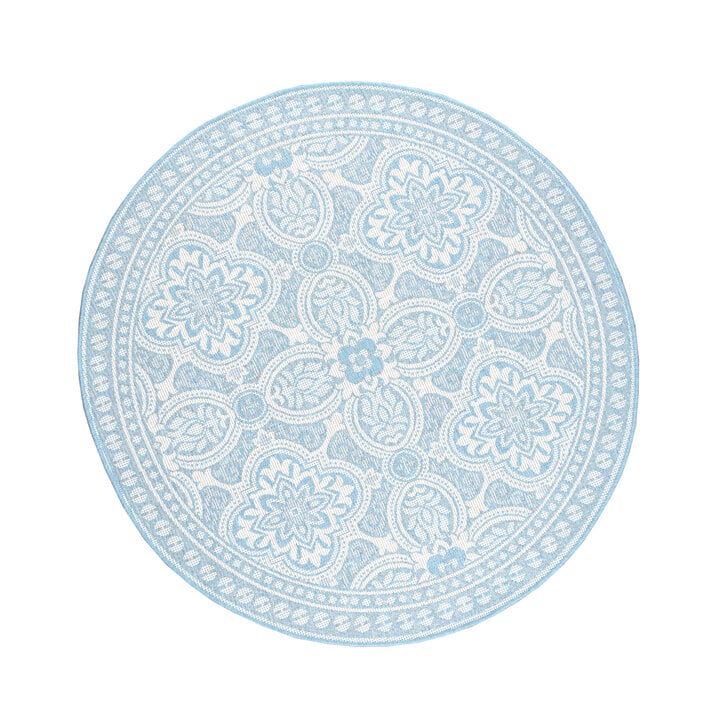 In- & Outdoor Teppich Rund - Summer Oriental Hellblau - 1