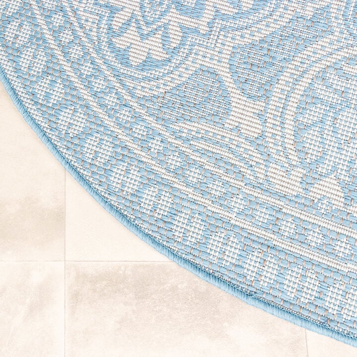 In- & Outdoor Teppich Rund - Summer Oriental Hellblau - 6