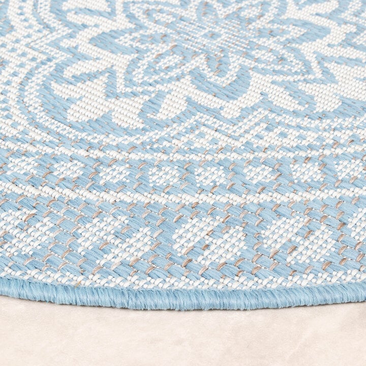 In- & Outdoor Teppich Rund - Summer Oriental Hellblau - 7