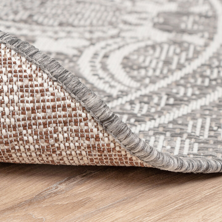In- & Outdoor Teppich Rund - Summer Oriental Hellgrau - 4