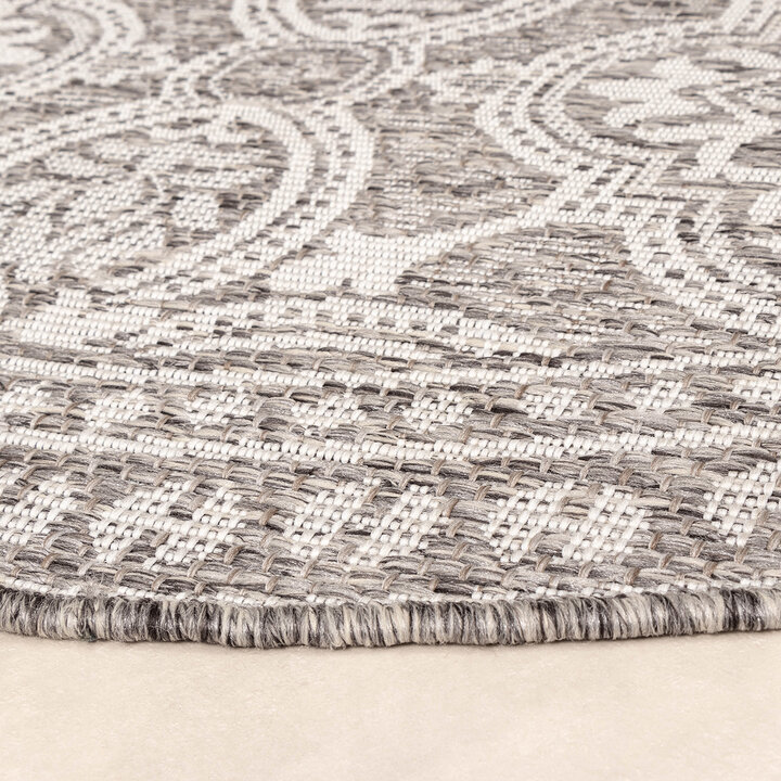 In- & Outdoor Teppich Rund - Summer Oriental Hellgrau - 6