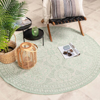 In- & Outdoor Teppich Rund - Summer Oriental Mint 