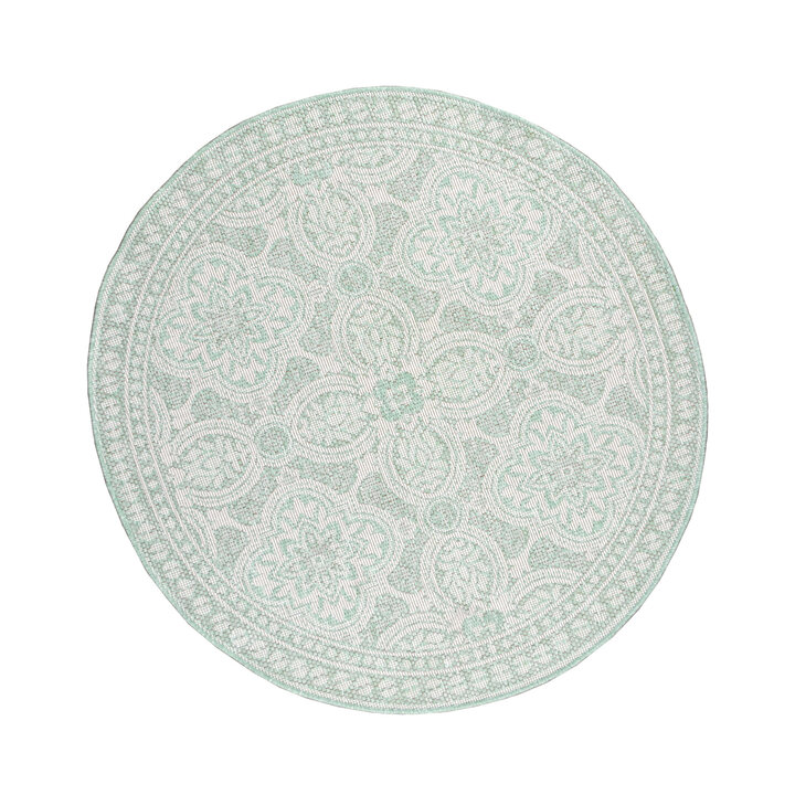 In- & Outdoor Teppich Rund - Summer Oriental Mint - 1
