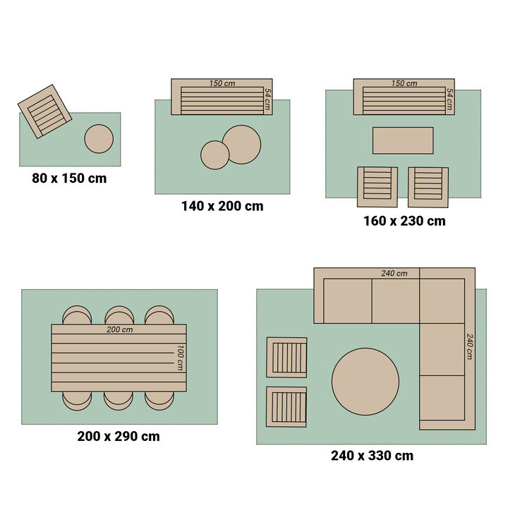 In- & Outdoor Teppich - Summer Tile Gelb - 9