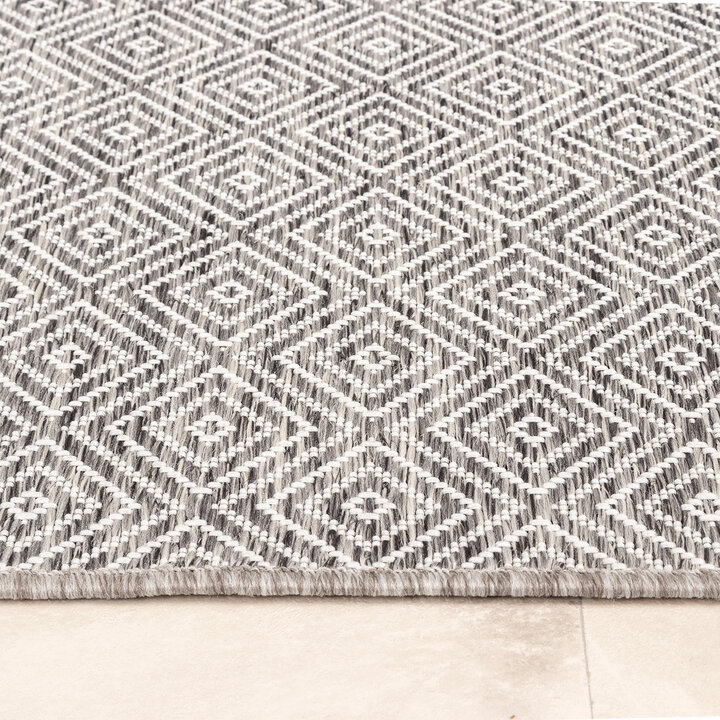 In- & Outdoor Teppich - Summer Tile Hellgrau - 5