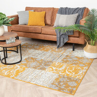 Teppich Patchwork - Famous Ocker 