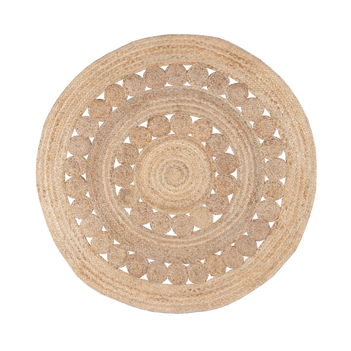 Jute Teppich Rund - Fair Sun Natur - 1
