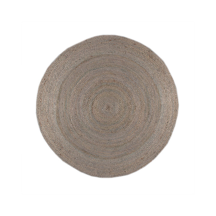 Jute Teppich Rund - Fair Grau - 1