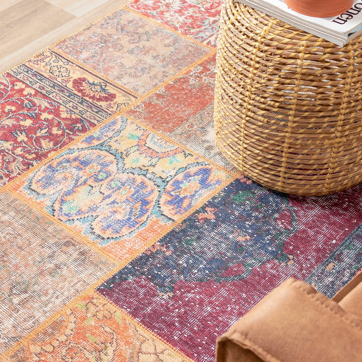 Teppich Patchwork - Moods Rot No.16 - 5