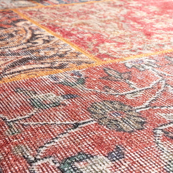 Teppich Patchwork Rund - Moods Rot No.16 - 5