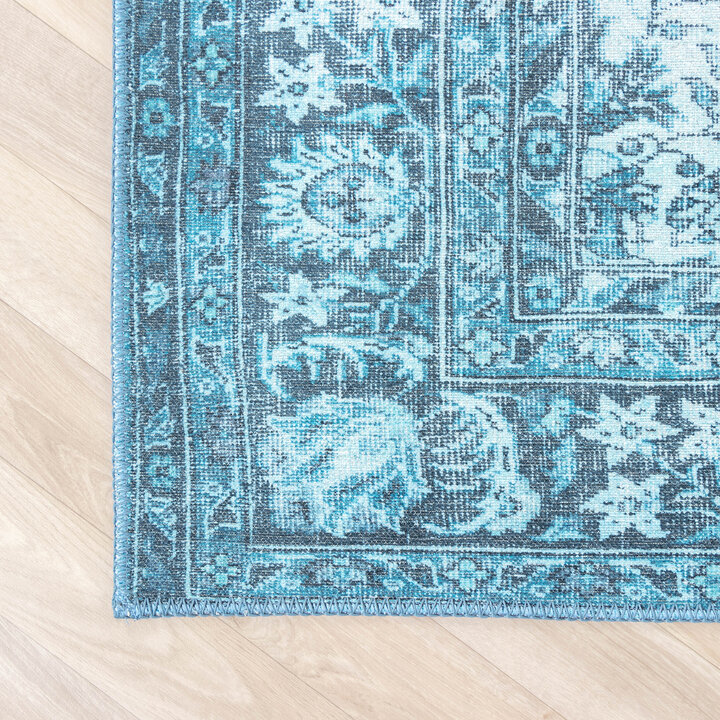 Teppich Vintage - Estate Medaillon Hellblau - 6
