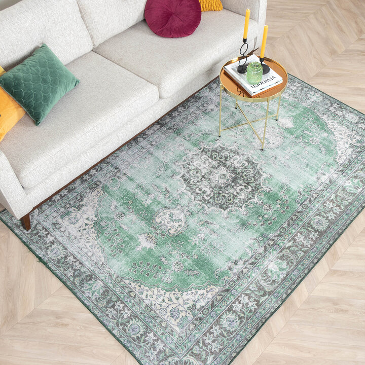 Teppich Vintage - Estate Medaillon Dunkelgrün - 3