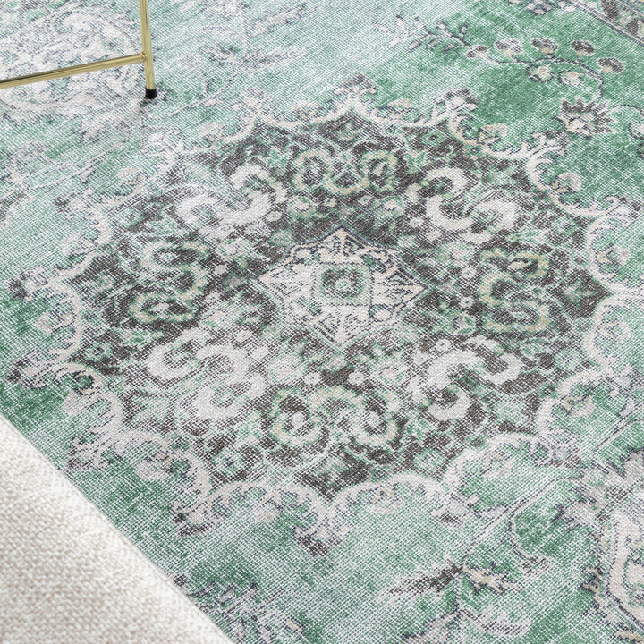 Teppich Vintage - Estate Medaillon Dunkelgrün - 5