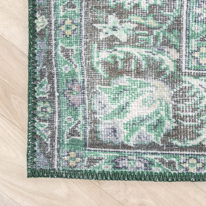 Teppich Vintage - Estate Medaillon Dunkelgrün - 6