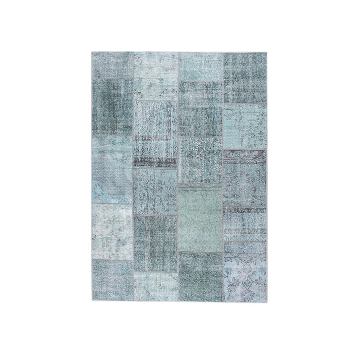 Teppich Patchwork - Estate Blau Grün - 1