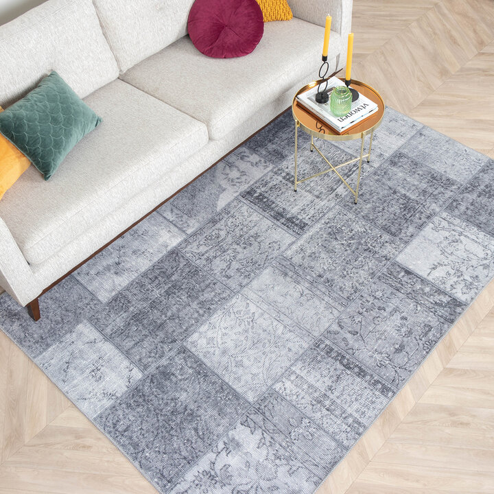 Teppich Patchwork - Estate Grau - 3