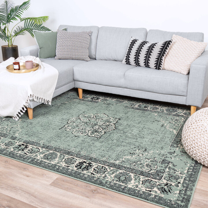 Teppich Vintage - Wonder Grün Schwarz - 7