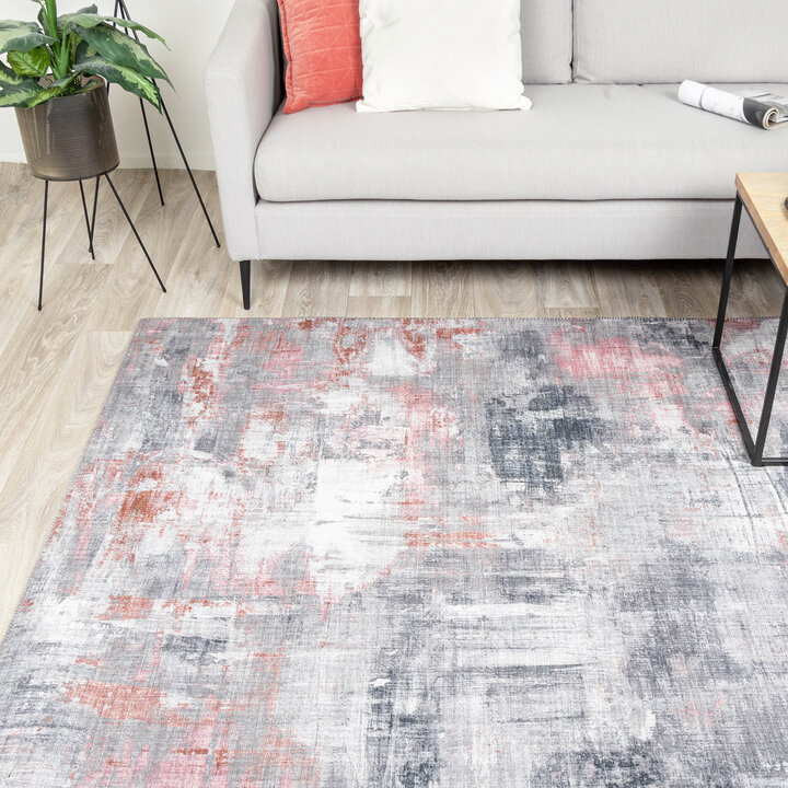 Moderner Teppich - Strength Rot Rosa - 3