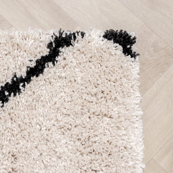 Teppich Hochflor - Sensa Lines Creme Schwarz - 6