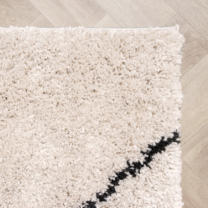 Teppich Hochflor - Sensa Pair Creme Schwarz - 6
