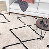 Teppich Hochflor - Sensa Square Creme Schwarz 
