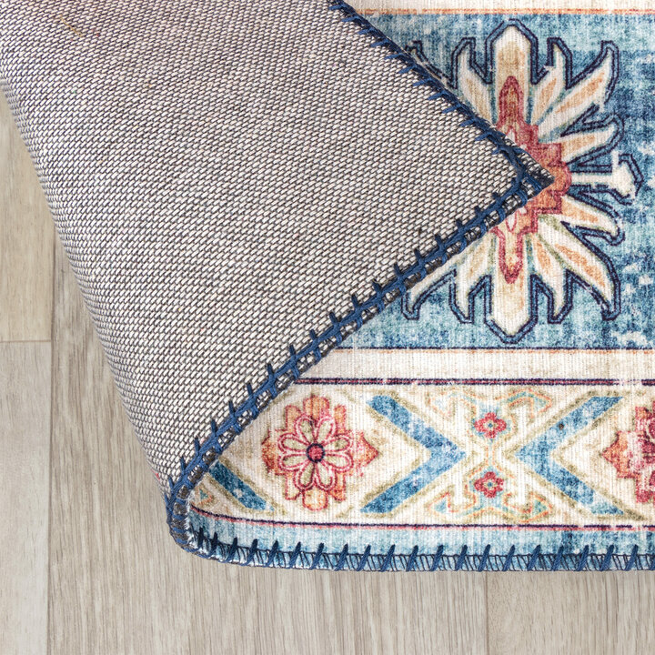 Teppich Vintage - Azara Yasmin Hellblau - 5