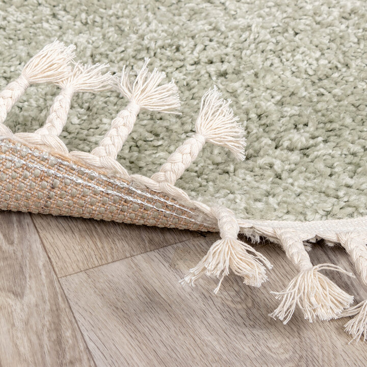 Teppich Hochflor Rund - Lofty Fringe Mint - 6