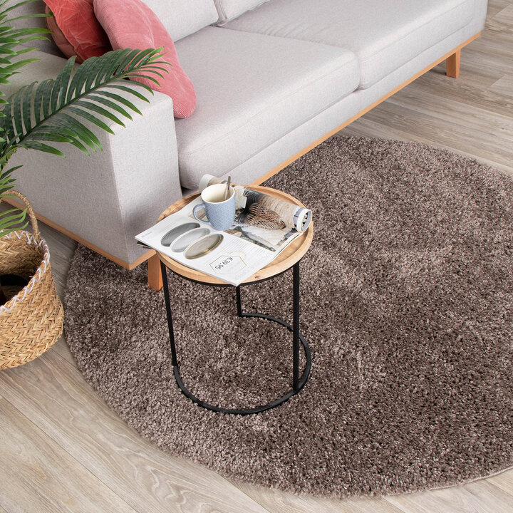 Teppich Hochflor Rund - Lofty Taupe - 3