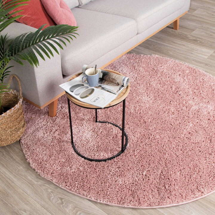 Teppich Hochflor Rund - Lofty Rosa - 3