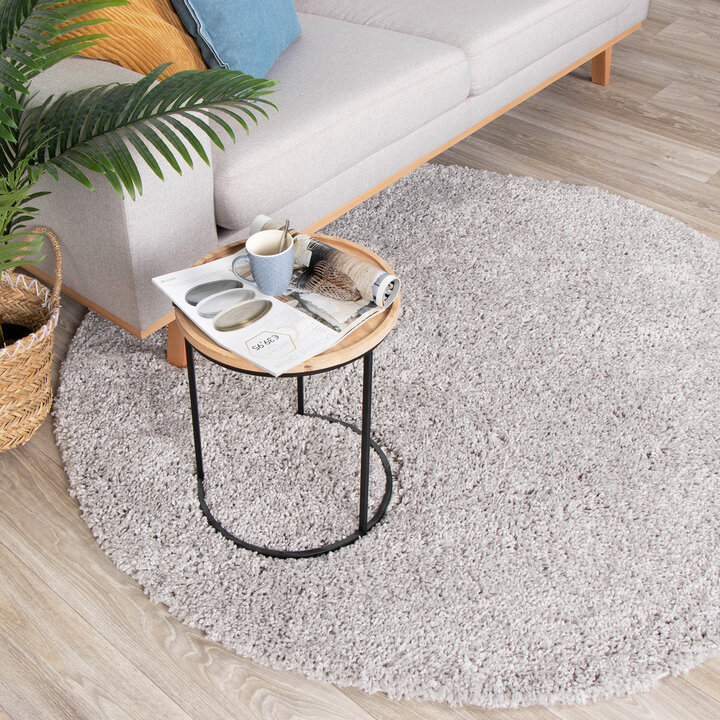 Teppich Hochflor Rund - Lofty Hellgrau - 3