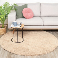 Teppich Hochflor Rund - Lofty Beige 