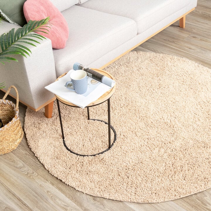 Teppich Hochflor Rund - Lofty Beige - 3