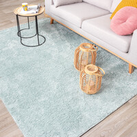 Teppich Hochflor - Lofty Hellblau Türkis