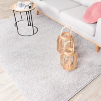 Teppich Hochflor - Lofty Hellgrau 