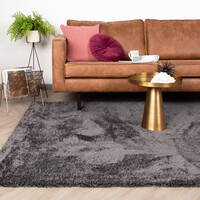 Hochflor Teppich - Glazy Anthrazit 