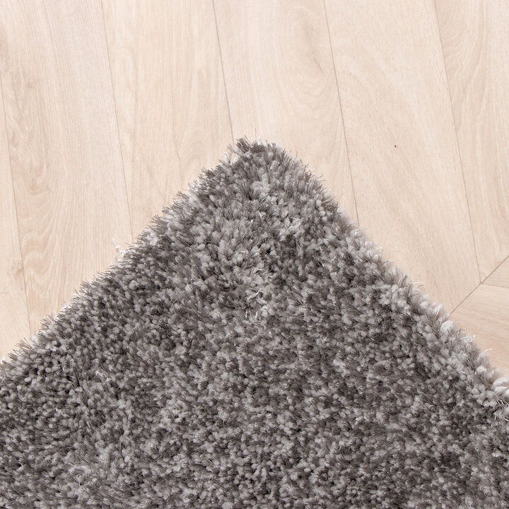 Hochflor Teppich - Glazy Hellgrau - 4