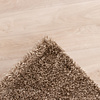 Hochflor Teppich - Glazy Taupe Braun