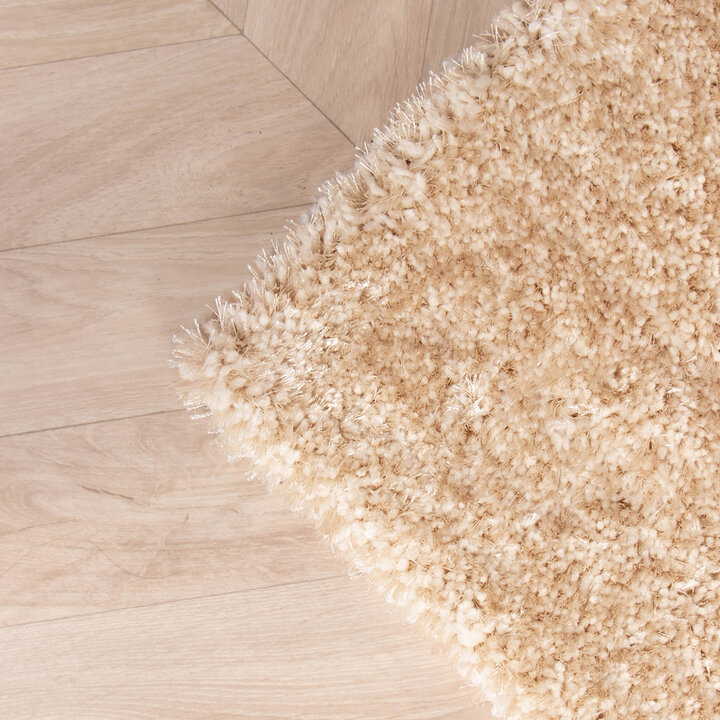 Hochflor Teppich - Glazy Beige Creme - 4