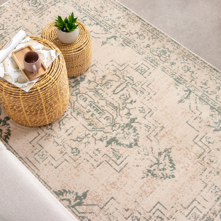 Teppich Vintage - Spring Ethnic Creme Grün - 3