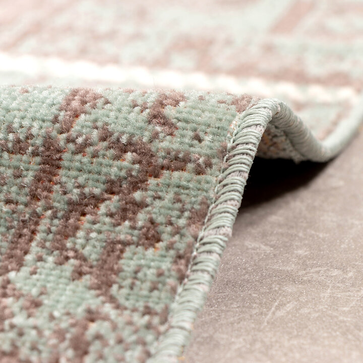 Teppich Vintage - Spring Patchwork Grün Grau - 6