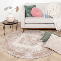 Teppich Vintage Rund - Admire Taupe 