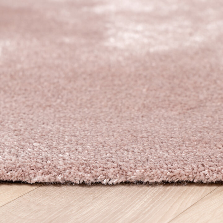 Waschbarer Viskose Teppich Rund - Vive Altrosa - 3