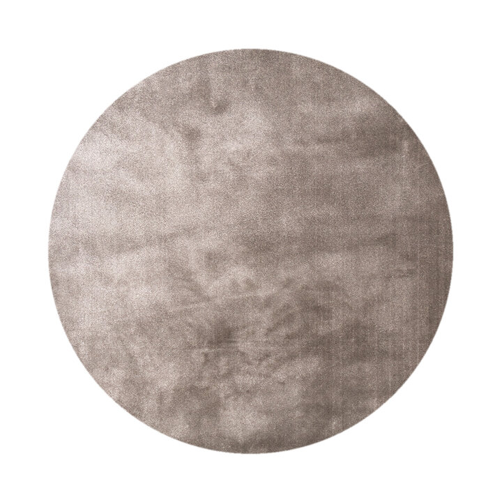 Waschbarer Viskose Teppich Rund - Vive Taupe - 1