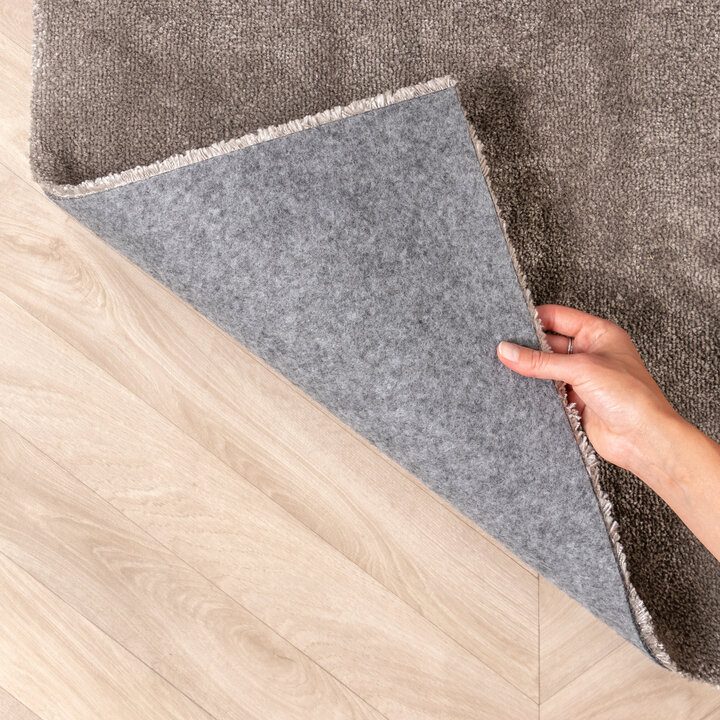Waschbarer Viskose Teppich Rund - Vive Taupe - 5