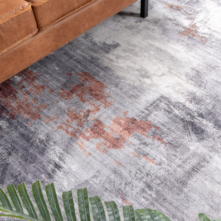 Moderner Teppich Strong Grau Terracotta Volero