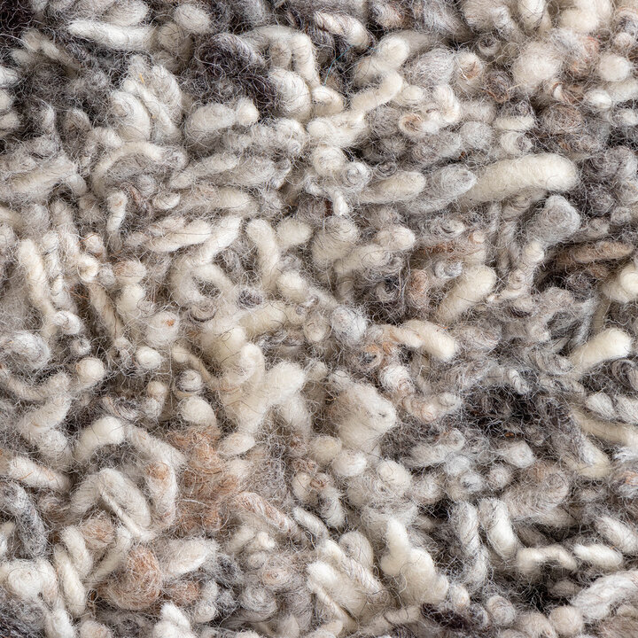 Hochflor Wollteppich - Royal Hellgrau Meliert - 6