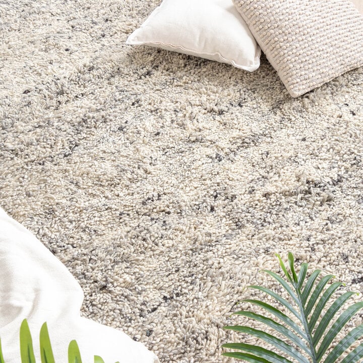 Hochflor Wollteppich - Royal Creme Grau - 3