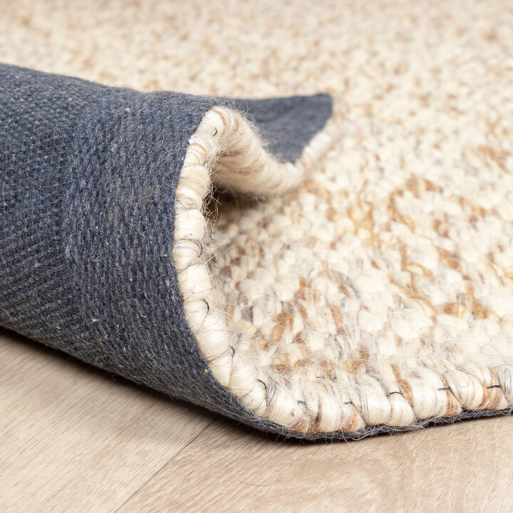 Wollteppich - Melange Creme Braun - 5